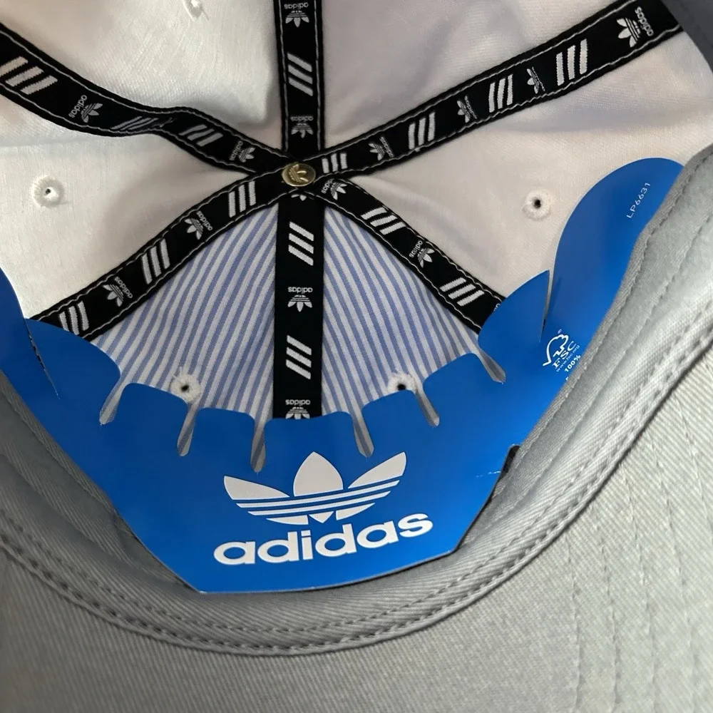 Adidas Youth Fit Cotton Dri Washed White Relaxed Ball Cap Hat NEW (Y1)